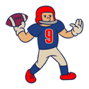 پیش‌نمایش فایل american-football-player-throwing-ball-9481424 از پک فوتبال آمریکایی