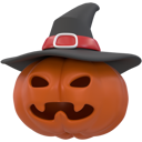پیش‌نمایش فایل pumpkin-with-wizards-hat-6252024 از پک هالووین