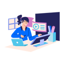 پیش‌نمایش فایل marketing-employee-working-on-video-4633346 از پک دفتر