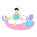 پیش‌نمایش فایل man-learning-yoga-using-online-4634075 از پک زندگی آهسته