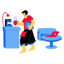پیش‌نمایش فایل employee-making-coffee-while-working-from-home-4634085 از پک کار از خانه