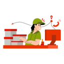 پیش‌نمایش فایل delivery-agent-checking-delivery-4634009 از پک پیک تحویل