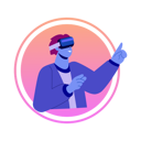 پیش‌نمایش فایل boy-wearing-vr-headset-and-experiencing-metaverse-4762236 از پک متاورس