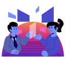 پیش‌نمایش فایل man-and-woman-having-meeting-in-metaverse-4762238 از پک متاورس