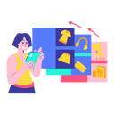 پیش‌نمایش فایل girl-selecting-clothes-from-online-shopping-site-4762269 از پک تجارت الکترونیک جلد 2