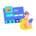 پیش‌نمایش فایل man-checking-out-product-4762265 از پک تجارت الکترونیک جلد 1