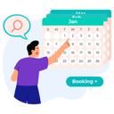 پیش‌نمایش فایل man-booking-appointment-5599707 از پک قرار ملاقات