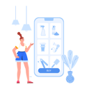 پیش‌نمایش فایل girl-doing-beauty-product-shopping-5599763 از پک تجارت الکترونیک و خرید