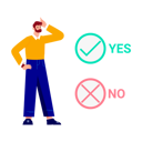 پیش‌نمایش فایل confused-man-making-decision-5599837 از پک بله یا خیر