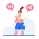 پیش‌نمایش فایل confused-woman-trying-to-make-choice-5599839 از پک بله یا خیر