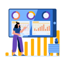 پیش‌نمایش فایل female-employee-presenting-data-analytics-5685800 از پک تجزیه و تحلیل داده های بزرگ