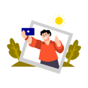 پیش‌نمایش فایل boy-takes-a-selfie-during-holidays-4516012 از پک تعطیلات