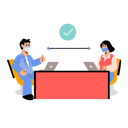 پیش‌نمایش فایل employees-keep-social-distancing-in-the-office-4549402 از پک زندگی پس از کووید