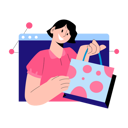 پیش‌نمایش فایل girl-feeling-happy-after-getting-online-discount-4606417 از پک خرید