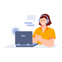 پیش‌نمایش فایل customer-support-executive-chatting-with-client-4621708 از پک پشتیبانی مشتری