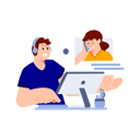 پیش‌نمایش فایل customer-support-executive-helping-customer-4621709 از پک پشتیبانی مشتری