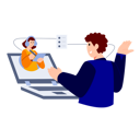 پیش‌نمایش فایل man-talking-to-a-customer-service-via-online-video-4621714 از پک پشتیبانی مشتری