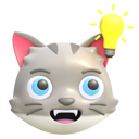 پیش‌نمایش فایل cat-get-an-idea-4949419 از پک گربه – ایموجی‌ها