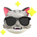 پیش‌نمایش فایل cat-wearing-black-glasses-4949427 از پک گربه – ایموجی‌ها