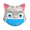 پیش‌نمایش فایل cat-wearing-mask-4949429 از پک گربه – ایموجی‌ها
