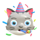 پیش‌نمایش فایل cat-wearing-party-hat-4949424 از پک گربه – ایموجی‌ها