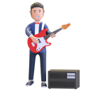 پیش‌نمایش فایل musician-playing-electric-guitar-5163338 از پک نوازنده