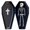 پیش‌نمایش فایل skeleton-in-coffin-6316341 از پک هالووین
