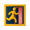 پیش‌نمایش فایل exit-sign-8548605 از پک پروژه ایمنی
