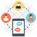 پیش‌نمایش فایل mobile-group-chat از پک ارتباطات اجتماعی