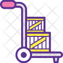 پیش‌نمایش فایل hand-truck-67 از پک مفاهیم خطی تخت تحویل لجستیک ۲