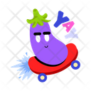 پیش‌نمایش فایل eggplant-skating-9103235 از پک استیکرهای شیک‌پوشانه
