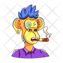 پیش‌نمایش فایل monkey-smoking-9376166 از پک میمون