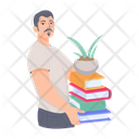 پیش‌نمایش فایل carrying-books-9584520 از پک کتابخانه و کتاب‌خوانی