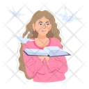 پیش‌نمایش فایل girl-studying-9584508 از پک کتابخانه و کتاب‌خوانی