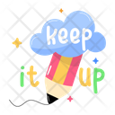 پیش‌نمایش فایل keep-up-9798628 از پک استیکرهای تبریک