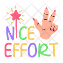 پیش‌نمایش فایل nice-effort-9798606 از پک استیکرهای تبریک
