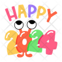 پیش‌نمایش فایل happy-2024-9831611 از پک استیکرهای سال نو مبارک