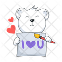 پیش‌نمایش فایل painter-bear-10053953 از پک برچسب‌های عاشقانه