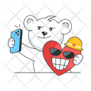 پیش‌نمایش فایل bear-selfie-10054060 از پک برچسب‌های عاشقانه