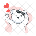 پیش‌نمایش فایل cool-bear-10054029 از پک برچسب‌های عاشقانه