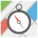 پیش‌نمایش فایل map-with-compass از پک نقشه و مسیریابی