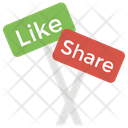 پیش‌نمایش فایل like-and-share از پک رسانه‌های اجتماعی