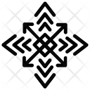 پیش‌نمایش فایل snowflake-design-37 از پک آیکون‌های خطی دانه‌های برف هندسی ۳