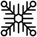 پیش‌نمایش فایل snowflake-design-18 از پک آیکون‌های خطی دانه‌های برف هندسی ۲