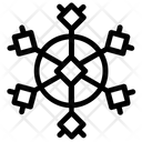 پیش‌نمایش فایل geometrical-snowflake-4 از پک آیکون‌های خطی دانه‌های برف هندسی ۱