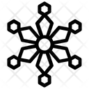 پیش‌نمایش فایل hexagon-snowflake-11 از پک آیکون‌های خطی دانه‌های برف هندسی ۱