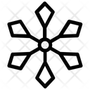 پیش‌نمایش فایل hexagon-snowflake-2 از پک آیکون‌های خطی دانه‌های برف هندسی ۱