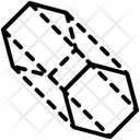 پیش‌نمایش فایل hexagonal-prism-1 از پک آیکون‌های خطی اشکال پنج‌ضلعی