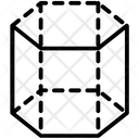پیش‌نمایش فایل hexagonal-prism-2 از پک آیکون‌های خطی اشکال پنج‌ضلعی