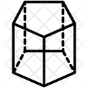 پیش‌نمایش فایل hexagonal-prism-4 از پک آیکون‌های خطی اشکال پنج‌ضلعی